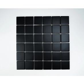 2X2 BLACK SQUARE MATTE PORCELAIN MOSAIC - porcelain tile